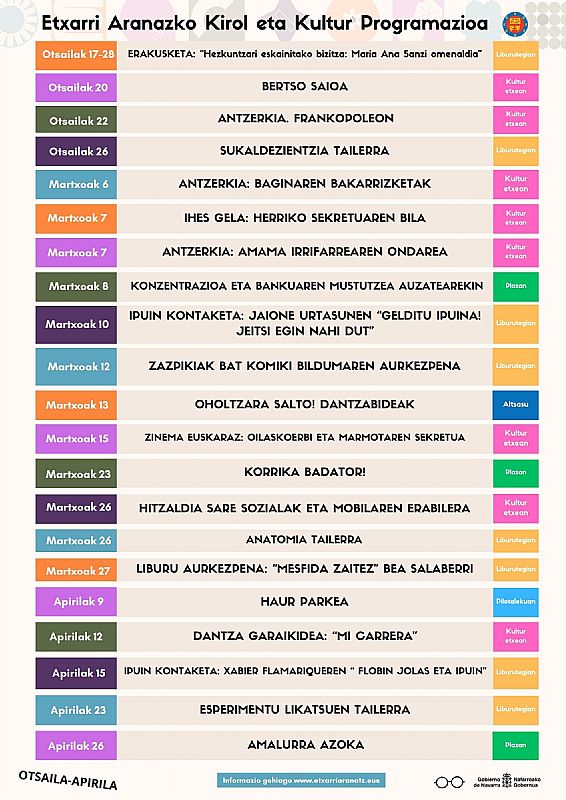 PROGRAMACI�N CULTURAL