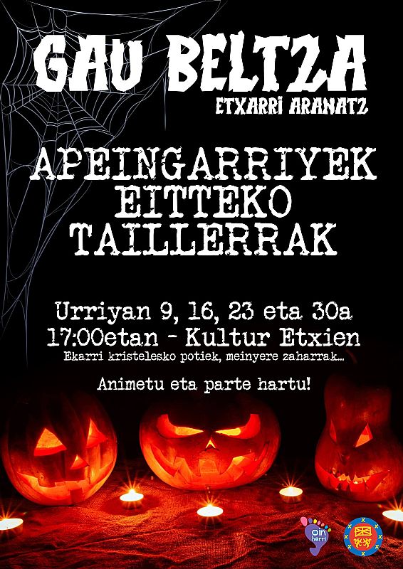 GAU BELTZA APEINGARRIYEK EITTEKO TAILLERRAK